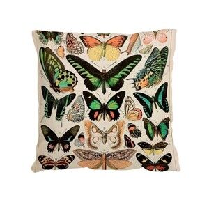Accent Throw Pillowcase Botanical Butterflies Monarch Butterfly Cushion Cover